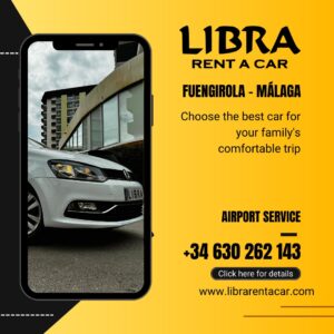 Car rental in Fuengirola, Málaga, offering airport service. Choose Libra Rent a Car for comfortable car hire in Fuengirola.
